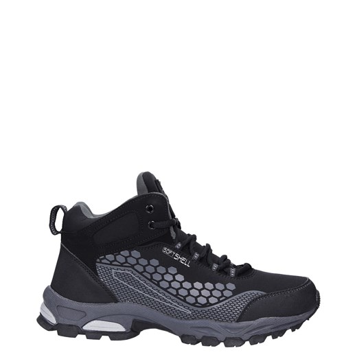 Czarne buty trekkingowe sznurowane softshell Casu A1813-1 Casu 45 Casu.pl