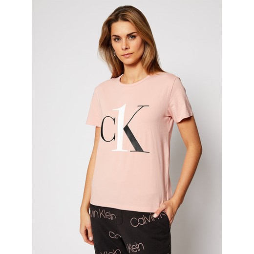 Bluzka damska Calvin Klein Underwear z okrągłym dekoltem z krótkimi rękawami na wiosnę 