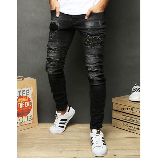 Spodnie męskie jeansowe ciemnoszare UX2661 Dstreet 32 okazja DSTREET