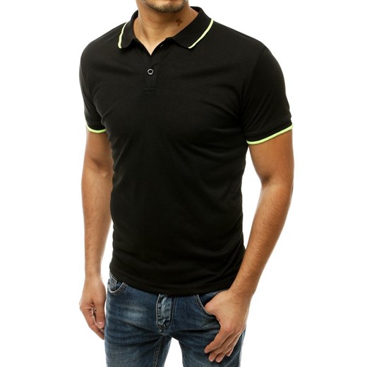 Koszulka polo męska czarna PX0323 Dstreet M DSTREET okazyjna cena