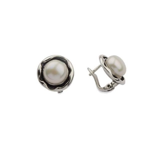 Kolczyki srebrne z perłami K3 1852 Perła Polcarat Design  Polcarat Design