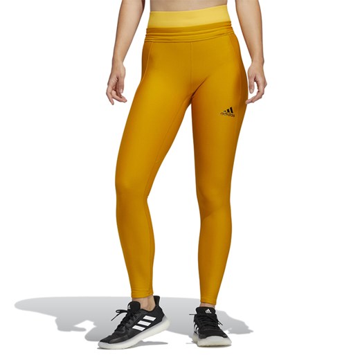 Spodnie damskie Adidas żółte gładkie 