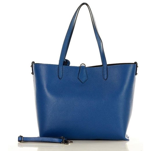 MARCO MAZZINI Torebka shopper XXL glamour classic blue Genuine Leather uniwersalny Verostilo