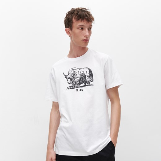 Reserved - T-shirt z bawełny organicznej - Biały Reserved XL Reserved