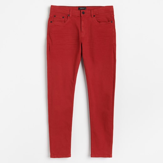 Reserved - Spodnie super slim fit - Czerwony Reserved 29 Reserved
