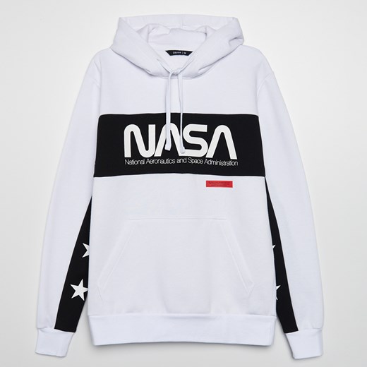 Cropp - Bluza z kapturem NASA - Biały Cropp L Cropp
