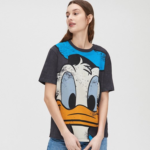 Cropp - Koszulka z nadrukiem Donald Duck - Szary Cropp S Cropp