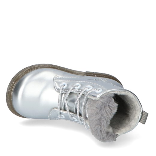Buty zimowe dziecięce srebrne Wojtyłko sznurowane 