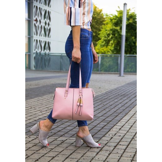 Torba damska Shopper Felice FB34 różowa Moda Dla Ciebie