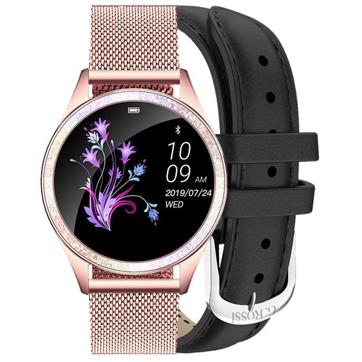damski smartwatch gino rossi + dodatkowy pasek bf2-4d2-2 Moda Dla Ciebie