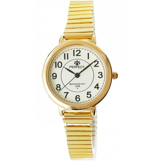 zegarek damski perfect x283g stretch złoty Moda Dla Ciebie