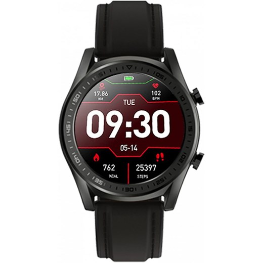 zegarek męski smartwatch rubicon rnce43 black 2 skóra/silikon Moda Dla Ciebie
