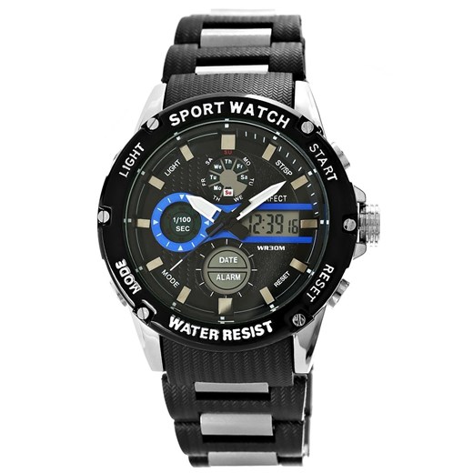 zegarek męski perfect a8031-2 dual time fluorescencja Moda Dla Ciebie