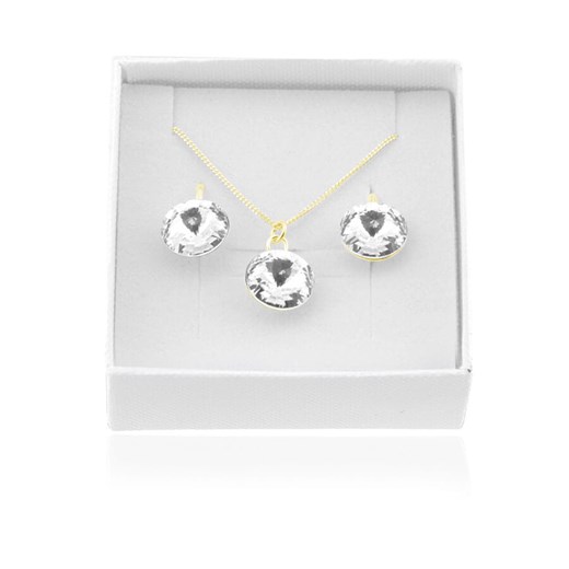 Srebrny komplet biżuterii z kryształami Swarovski® - Rivoli - 24k złocenie Lian Art Lian Art