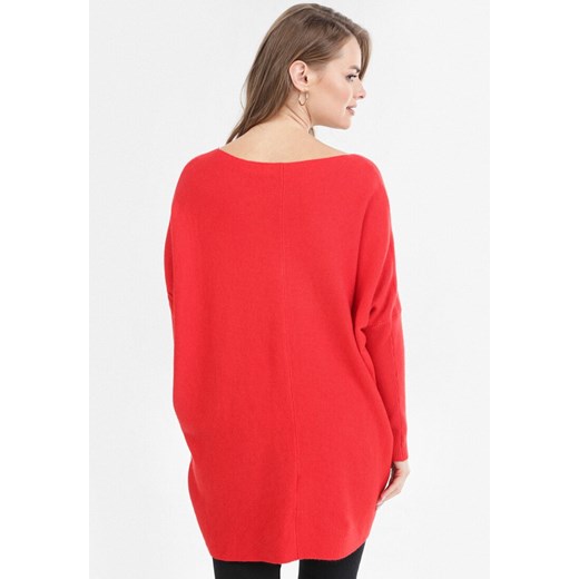 Czerwony Sweter Orineva L/XL Born2be Odzież