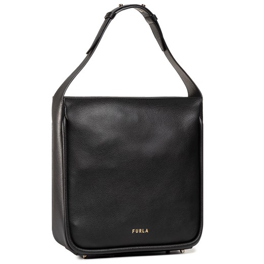 Shopper bag Furla matowa na ramię ze skóry 