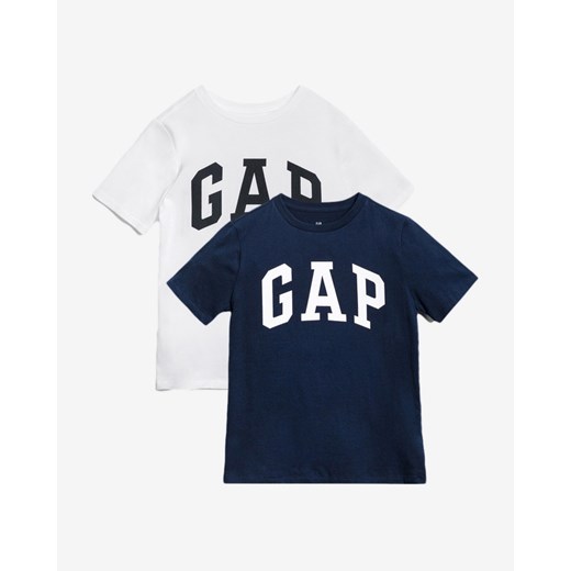 GAP 2-pack Koszulka dziecięce Niebieski Biały Gap L BIBLOO wyprzedaż