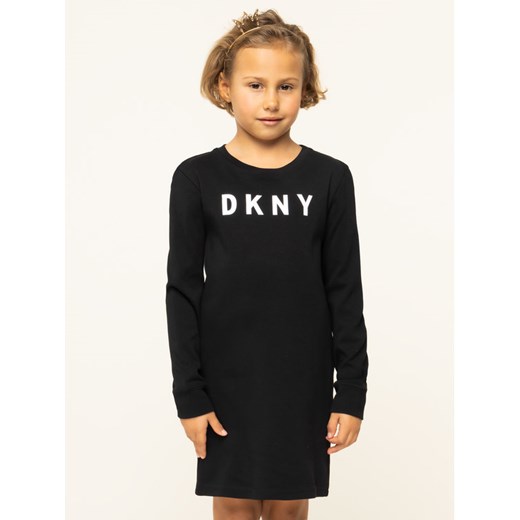 DKNY Sukienka codzienna D32716 Czarny Regular Fit 12A okazyjna cena MODIVO