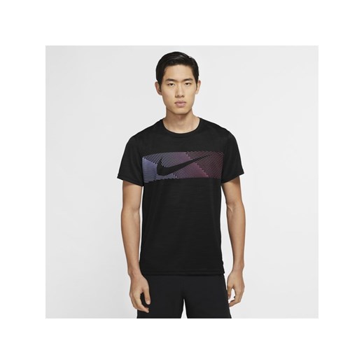 Męska koszulka treningowa z krótkim rękawem i nadrukiem Nike Dri-FIT Superset - Czerń Nike S wyprzedaż Nike poland