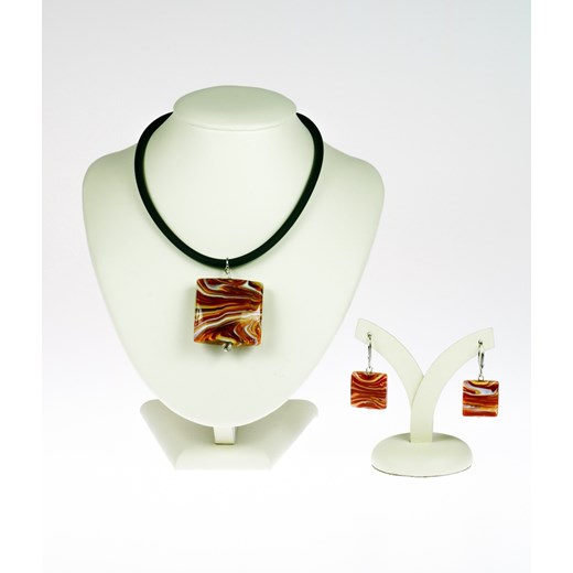 Komplet biżuterii Skarby Murano szklany 