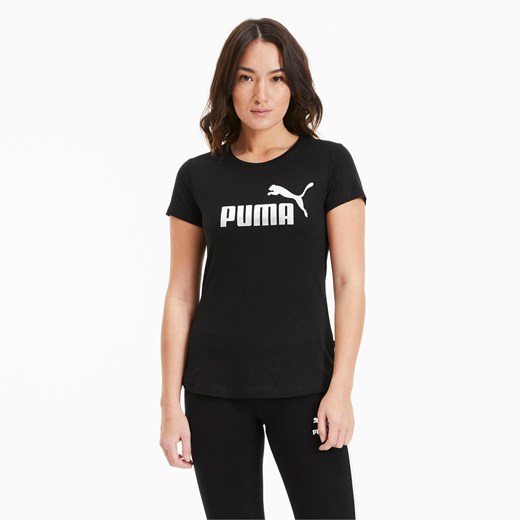 PUMA Damska Koszulka Essentials+ Metallic, Czarny Srebny, rozmiar XS, Odzież Puma M PUMA EU