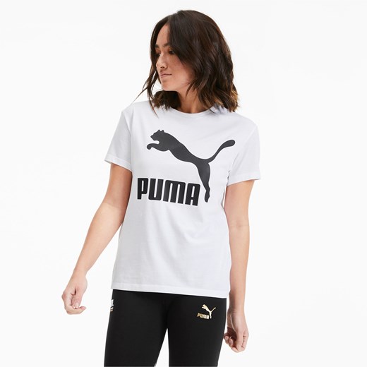 PUMA Damska Koszulka Classics Logo, Biały, rozmiar XS, Odzież Puma S PUMA EU