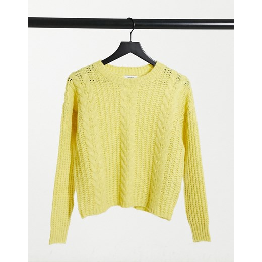 JDY – Limonkowy sweter o warkoczowym splocie-Zielony Jdy L Asos Poland