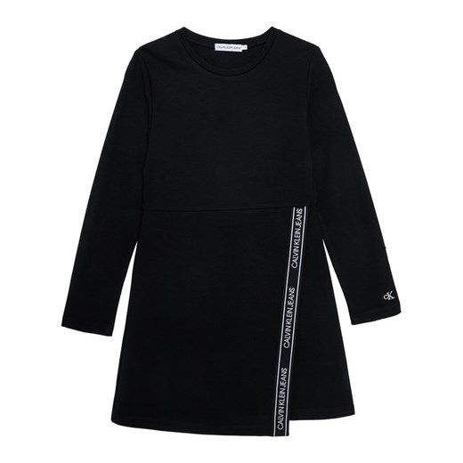Calvin Klein Jeans Sukienka codzienna Logo Punto IG0IG00718 Czarny Regular Fit 16Y MODIVO