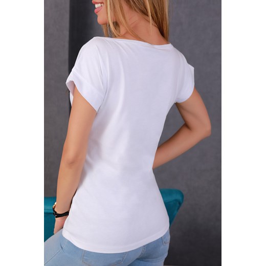 T-shirt damski ALGOMA WHITE M Ivet Shop wyprzedaż