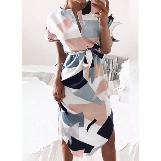 Sukienka Sandbella mini z długim rękawem 