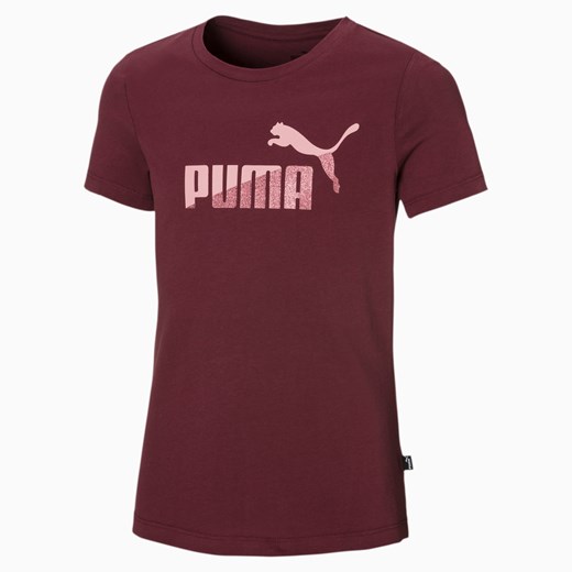 PUMA No, 1 Logo Glitter Girls' Tee, Burgundowy, rozmiar 92, Odzież Puma 152 PUMA EU