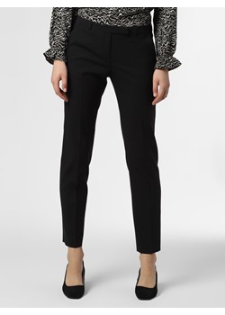 HUGO Spodnie Kobiety wełna ze strzyży czarny jednolity ze sklepu vangraaf w kategorii Spodnie damskie - zdjęcie 100092186