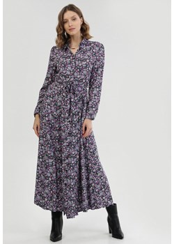 Granatowo-Fioletowa Sukienka Adrearith ze sklepu Born2be Odzież w kategorii Sukienki - zdjęcie 100193039