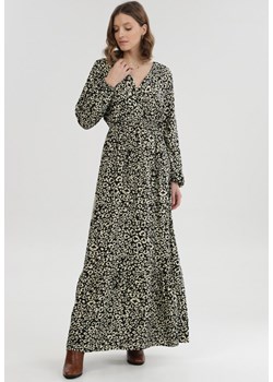 Czarno-Kremowa Sukienka Xyllyss ze sklepu Born2be Odzież w kategorii Sukienki - zdjęcie 100193045
