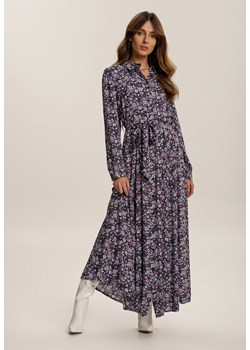 Granatowo-Fioletowa Sukienka Adreabel ze sklepu Renee odzież w kategorii Sukienki - zdjęcie 100194736