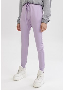Jasnofioletowe Spodnie Dresowe Peilophi ze sklepu Born2be Odzież w kategorii Spodnie damskie - zdjęcie 100279107