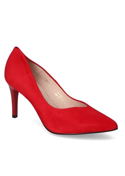 Czółenka Sala 9225/1668 Czerwone zamsz ze sklepu Arturo-obuwie w kategorii Czółenka - zdjęcie 100300205