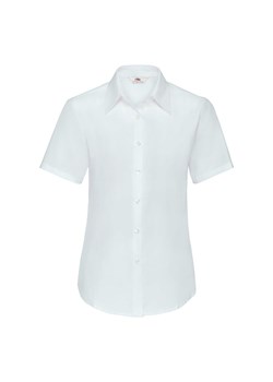 Koszula damska Oxford z krótkim rękawem Fruit Of The Loom - Biały S ze sklepu Fruties.pl w kategorii Koszule damskie - zdjęcie 100424155