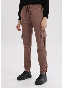 Ciemnobrązowe Spodnie Dresowe Phirelia ze sklepu Born2be Odzież w kategorii Spodnie damskie - zdjęcie 100463289