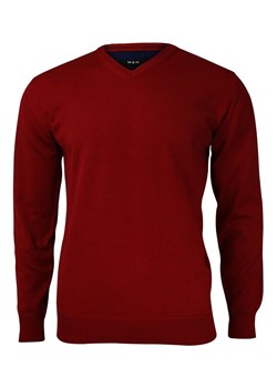 Sweter w Serek, Czerwony, Elegancki, Męski (V-neck) -MM Classic- w Serek, Klasyczny SWMM1235a200czerw ze sklepu JegoSzafa.pl w kategorii Swetry męskie - zdjęcie 100468879