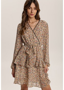 Jasnobeżowa Sukienka Aroalophi ze sklepu Renee odzież w kategorii Sukienki - zdjęcie 100537875