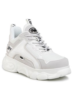 Buty sportowe damskie Buffalo sneakersy w stylu młodzieżowym na wiosnę białe wiązane bez wzorów 