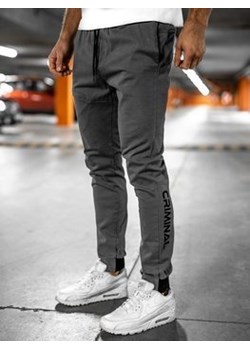 Szare spodnie joggery męskie Bolf B11119 ze sklepu Denley w kategorii Spodnie męskie - zdjęcie 100800098