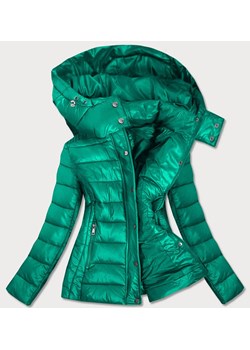 Damska kurtka pikowana z odpinanym kapturem zielona (7560) ze sklepu goodlookin.pl w kategorii Kurtki damskie - zdjęcie 100957849