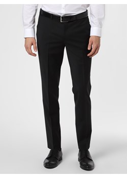 HUGO Męskie spodnie od garnituru modułowego Mężczyźni Super Slim Fit czarny jednolity ze sklepu vangraaf w kategorii Spodnie męskie - zdjęcie 101601547