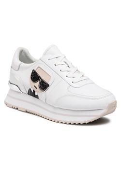 Sneakersy KARL LAGERFELD - KL61930  White Lthr/Suede ze sklepu eobuwie.pl w kategorii Buty sportowe damskie - zdjęcie 101667169