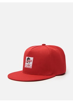 Cropp - Czapka snapback z nadrukiem - czerwony ze sklepu Cropp w kategorii Czapki z daszkiem męskie - zdjęcie 101696828