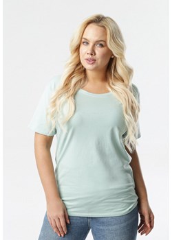 Miętowy T-shirt Aetheriel ze sklepu Born2be Odzież w kategorii Bluzki damskie - zdjęcie 101879187
