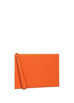 Skórzana kopertówka w kolorze pomarańczowym - (S)21 x (W)15,5 x (G)1 cm