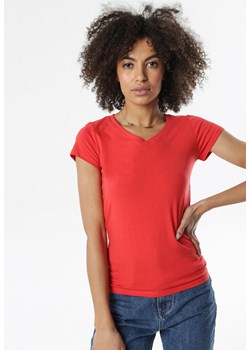 Czerwony T-shirt Nysalphia ze sklepu Born2be Odzież w kategorii Bluzki damskie - zdjęcie 102515616